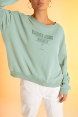CHRIST JESUS, MYCREED Women’s Oversized Sweatshirt | 2 Timothy 1:12