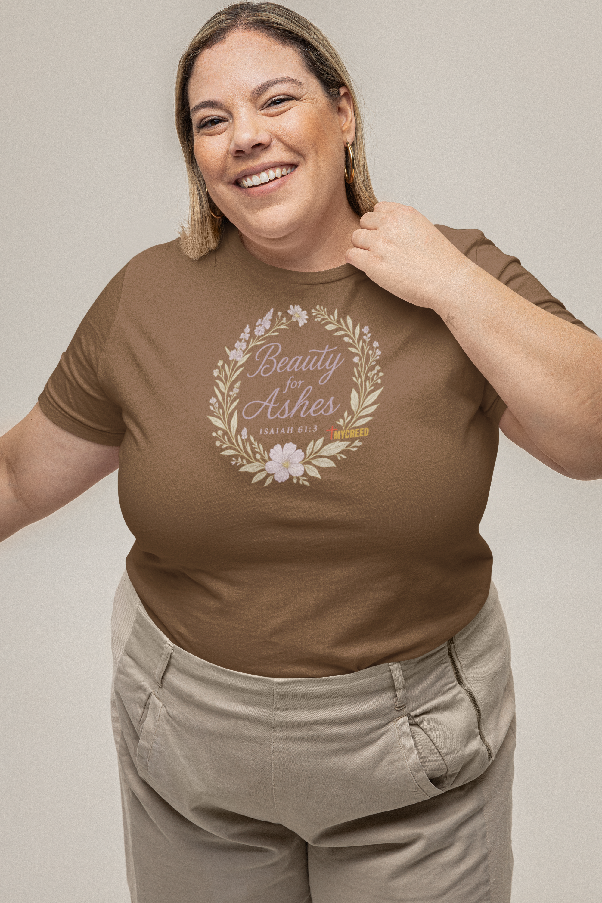 Beauty for Ashes Bella+Canvas® Women's T-Shirt by MyCreed - Isaiah 61:3