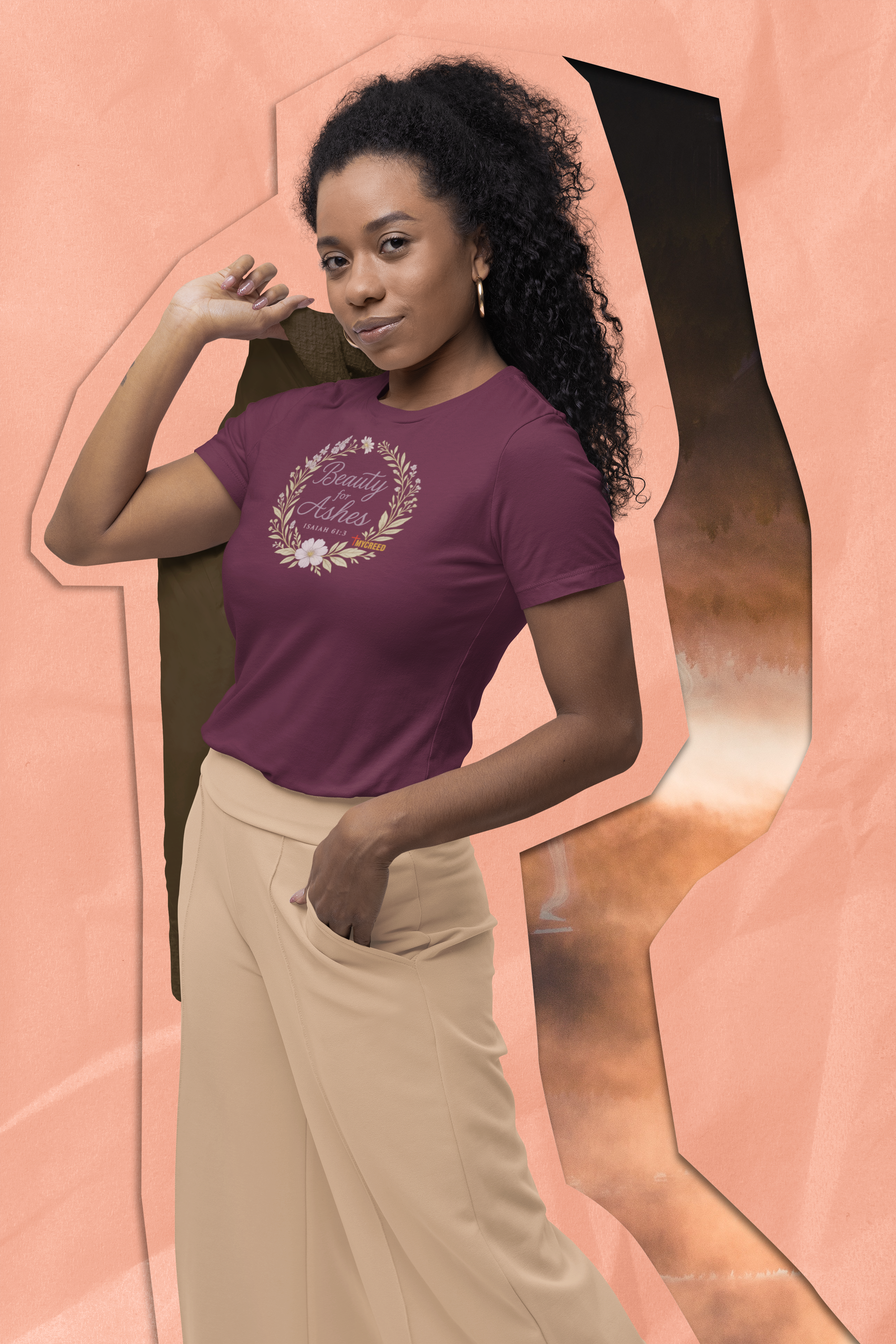 Beauty for Ashes Bella+Canvas® Women's T-Shirt by MyCreed - Isaiah 61:3