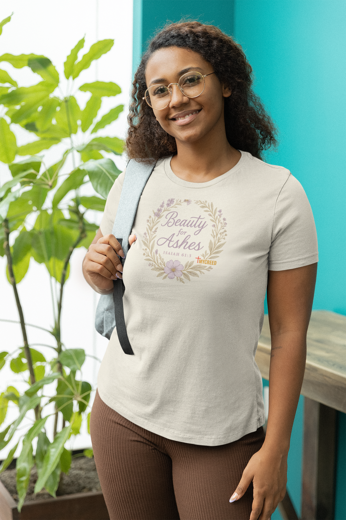 Beauty for Ashes Bella+Canvas® Women's T-Shirt by MyCreed - Isaiah 61:3