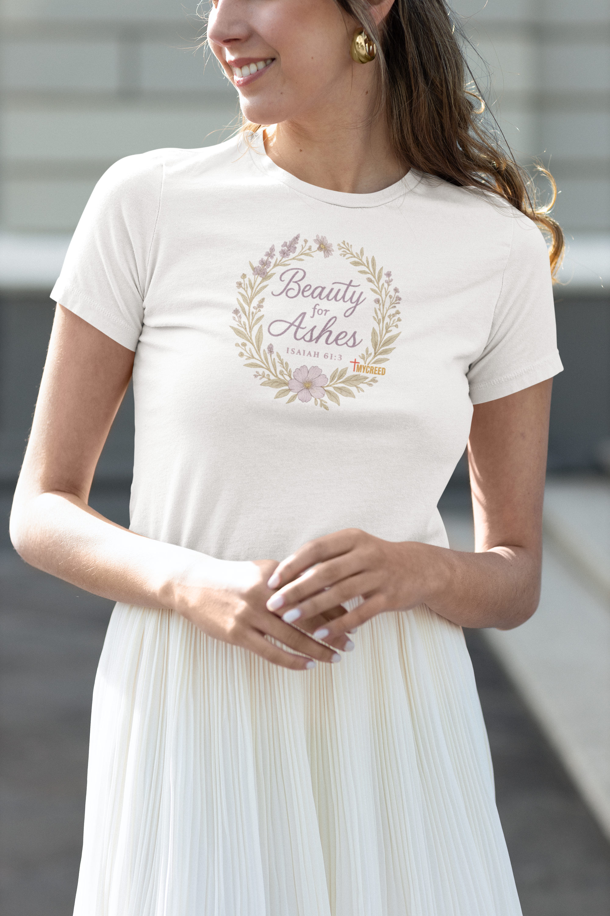 Beauty for Ashes Bella+Canvas® Women's T-Shirt by MyCreed - Isaiah 61:3
