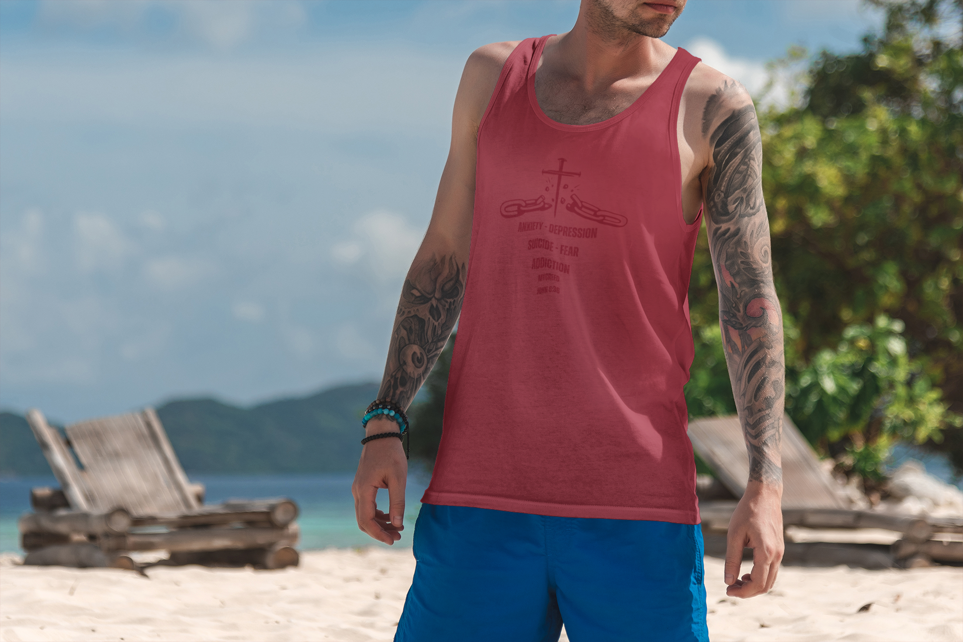 CHAIN BREAKER MYCREED Comfort Colors® 9360 Tank – John 8:36 Christian Apparel