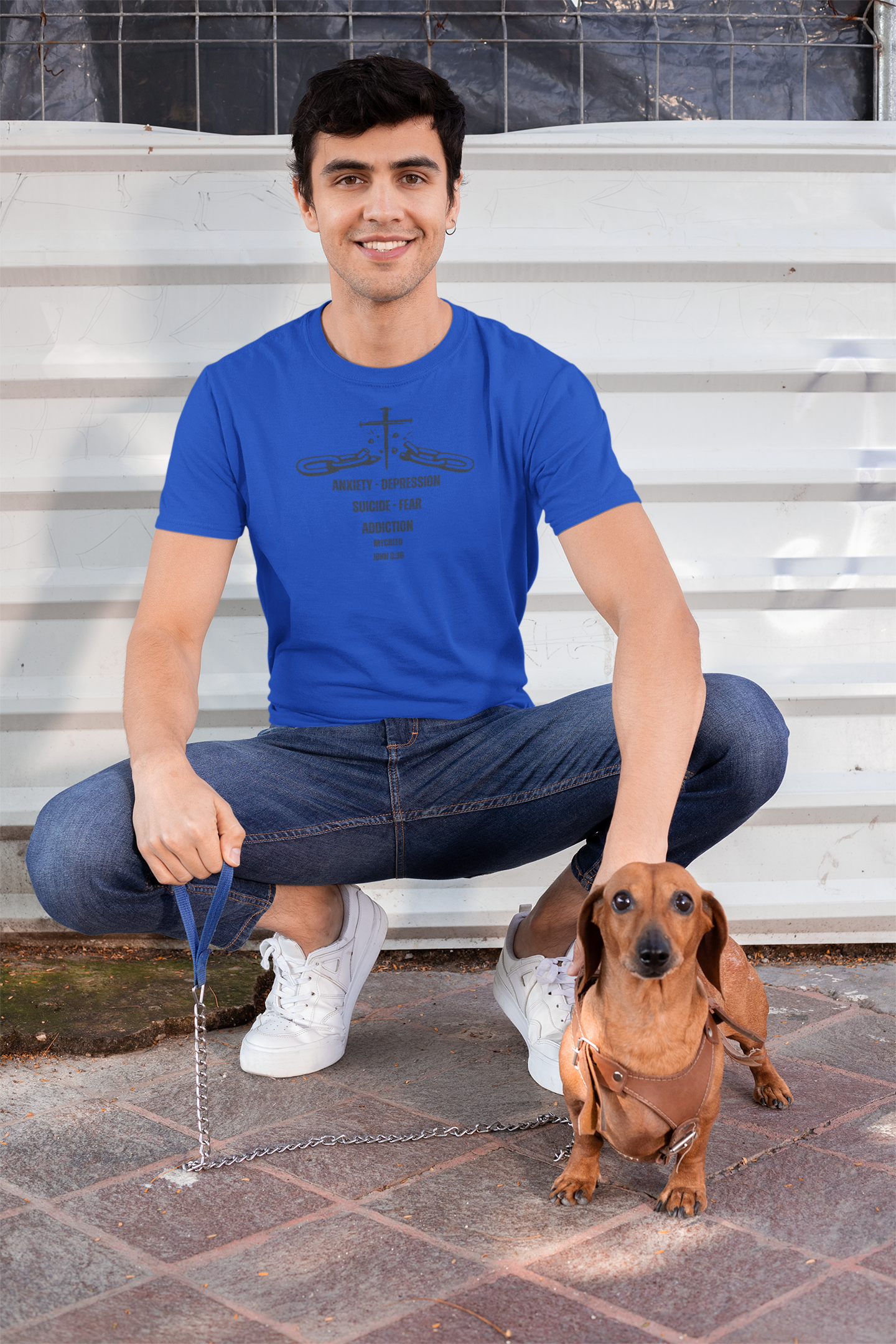 CHAIN BREAKER Bella+Canvas® 3001 Unisex Christian T-Shirt by MYCREED – John 8:36
