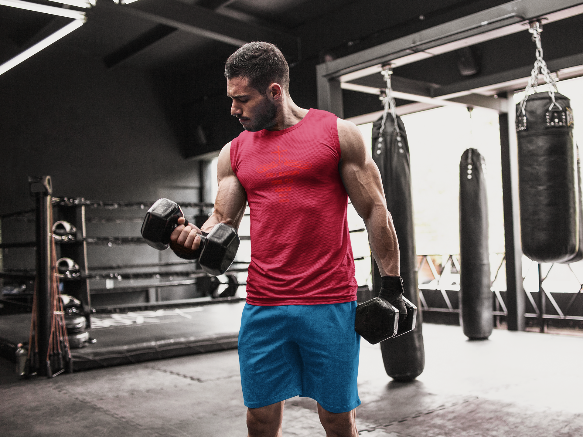 CHAIN BREAKER MYCREED Muscle Tank – John 8:36 Christian Performance Apparel