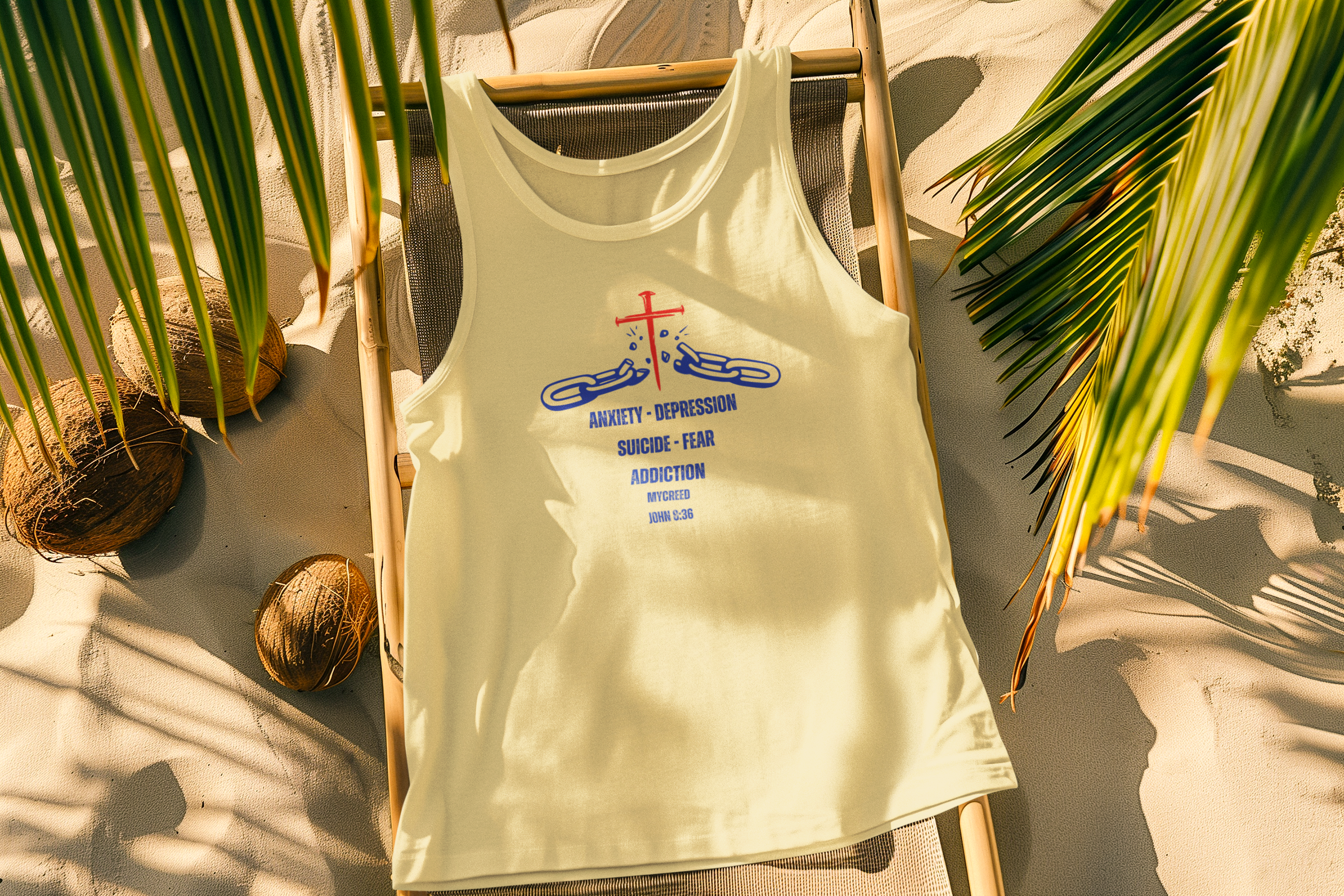 CHAIN BREAKER MYCREED Comfort Colors® 9360 Tank – John 8:36 Christian Apparel