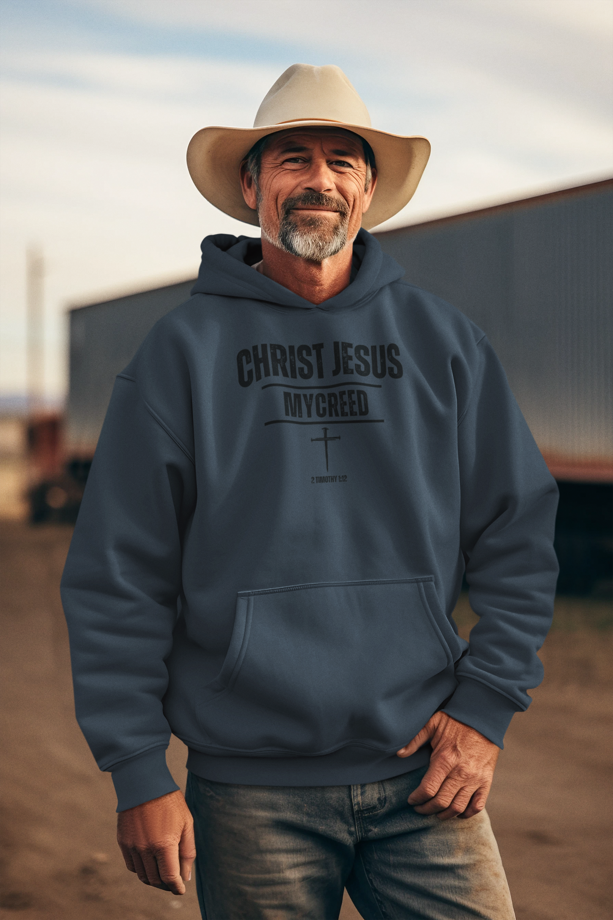 CHRIST JESUS MYCREED Mens Hoodie – Santa Barbara by Next Level Apparel®