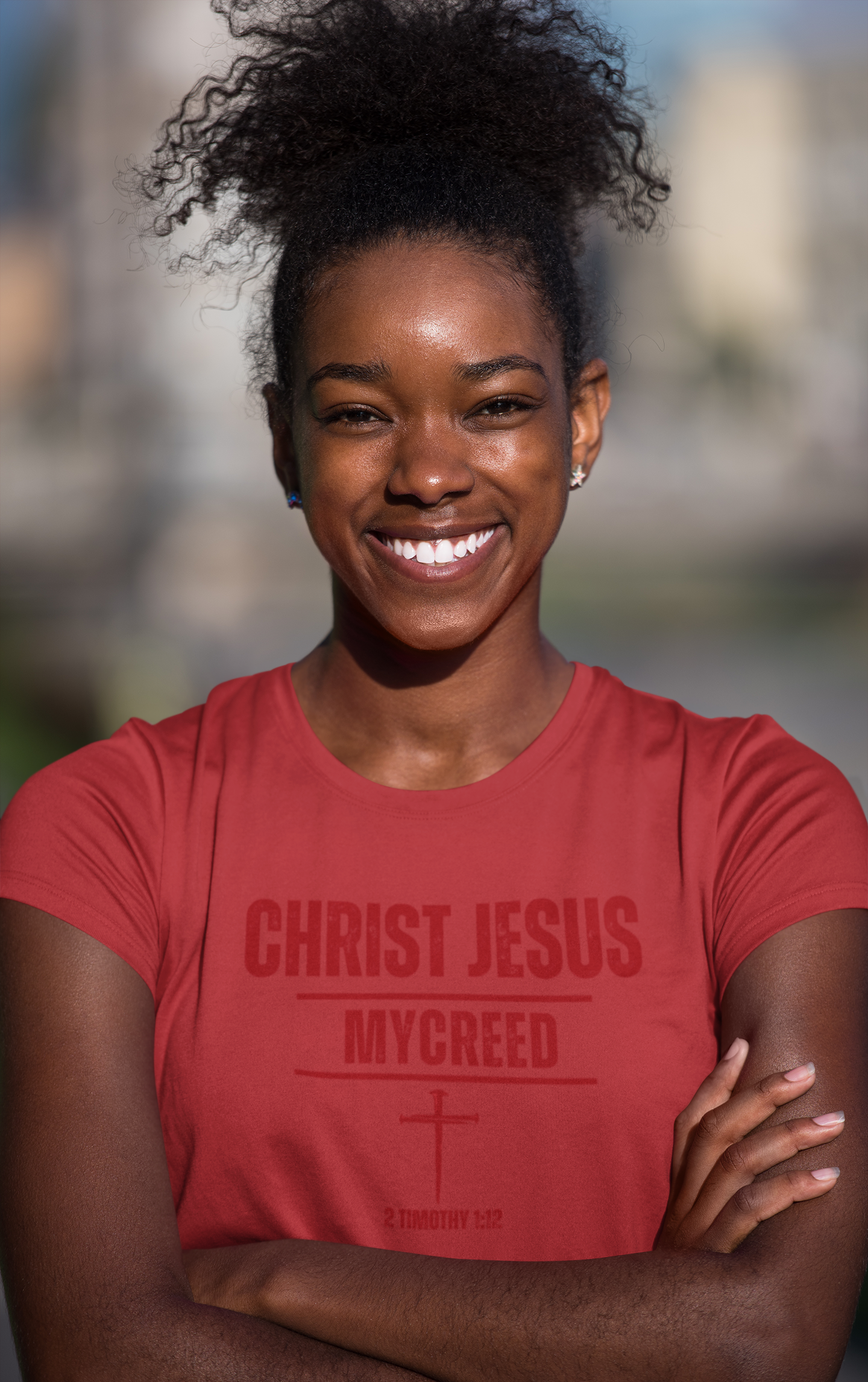 CHRIST JESUS MYCREED Women’s Fitted Christian T-Shirt | Next Level Apparel® NL3900
