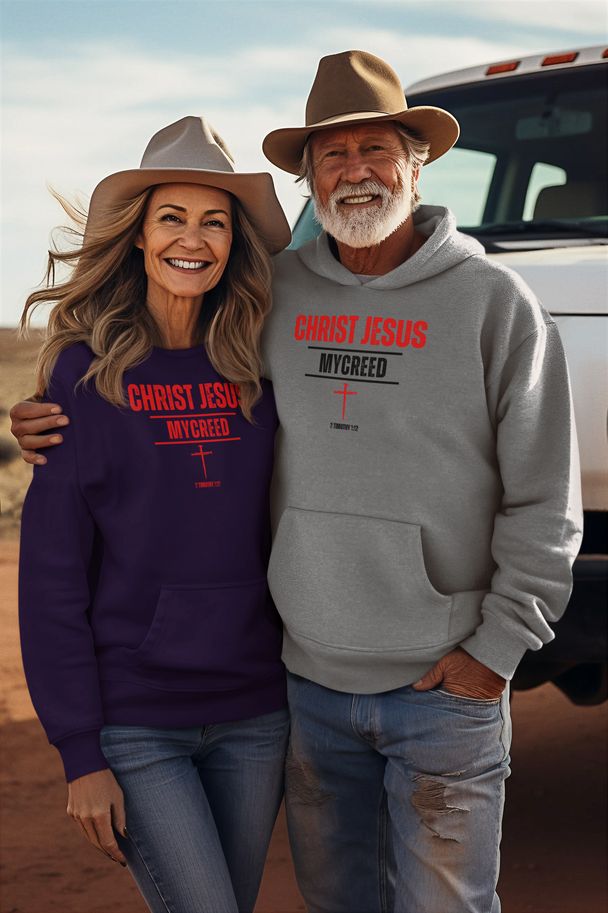 CHRIST JESUS MYCREED Mens Hoodie – Santa Barbara by Next Level Apparel®
