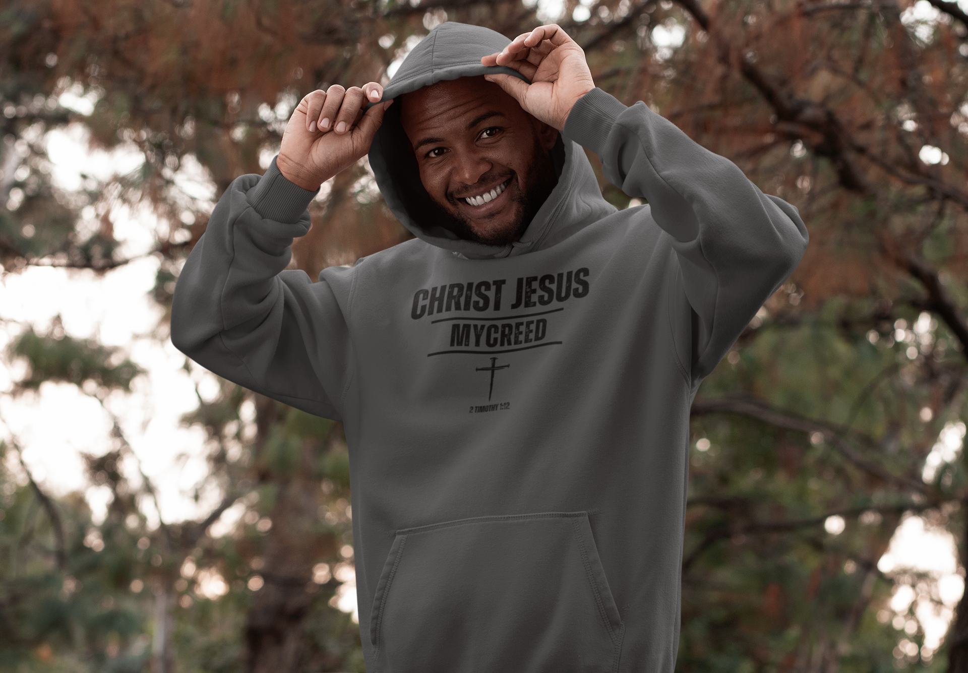 CHRIST JESUS MYCREED Mens Hoodie – Santa Barbara by Next Level Apparel®