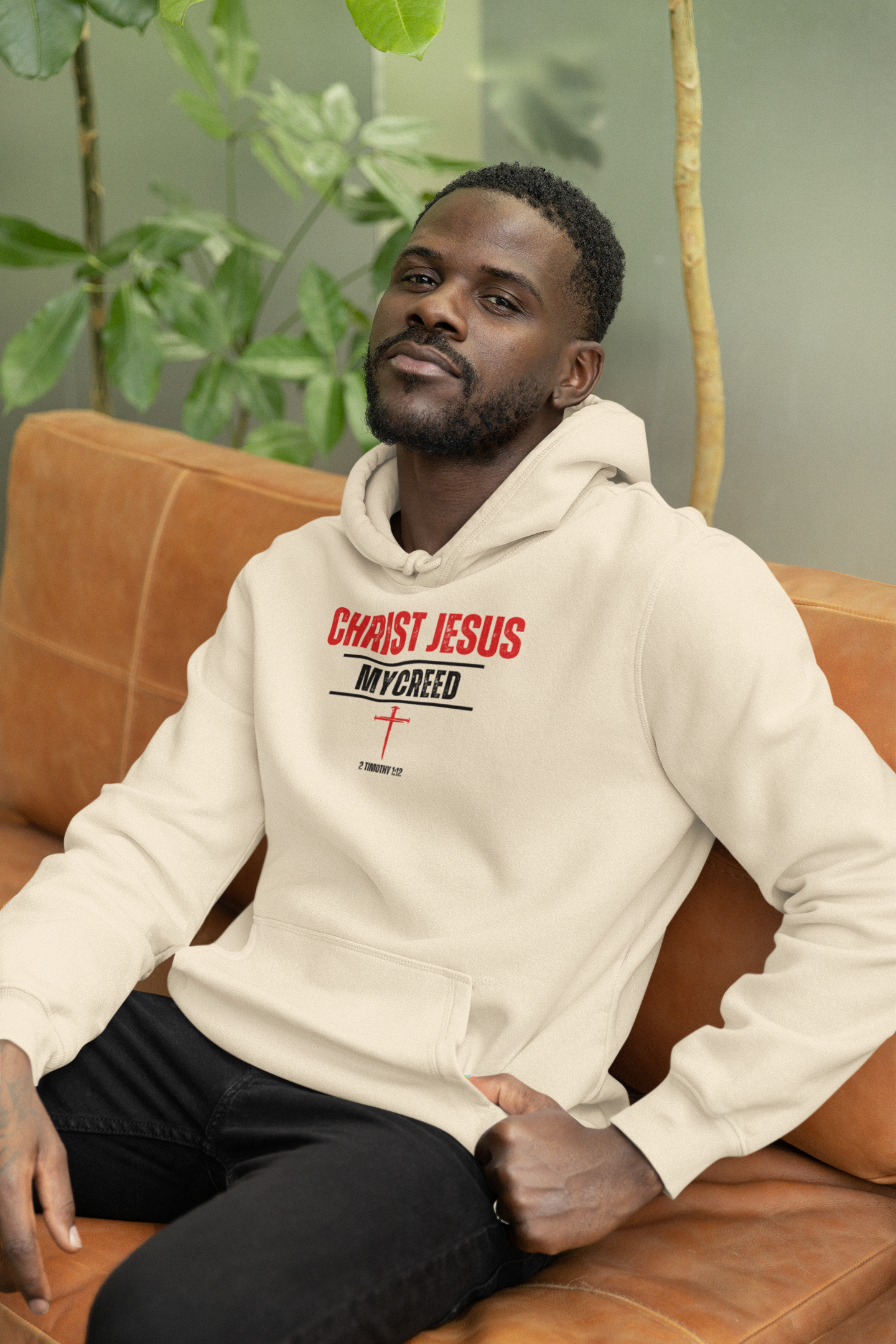 CHRIST JESUS MYCREED Mens Hoodie – Santa Barbara by Next Level Apparel®
