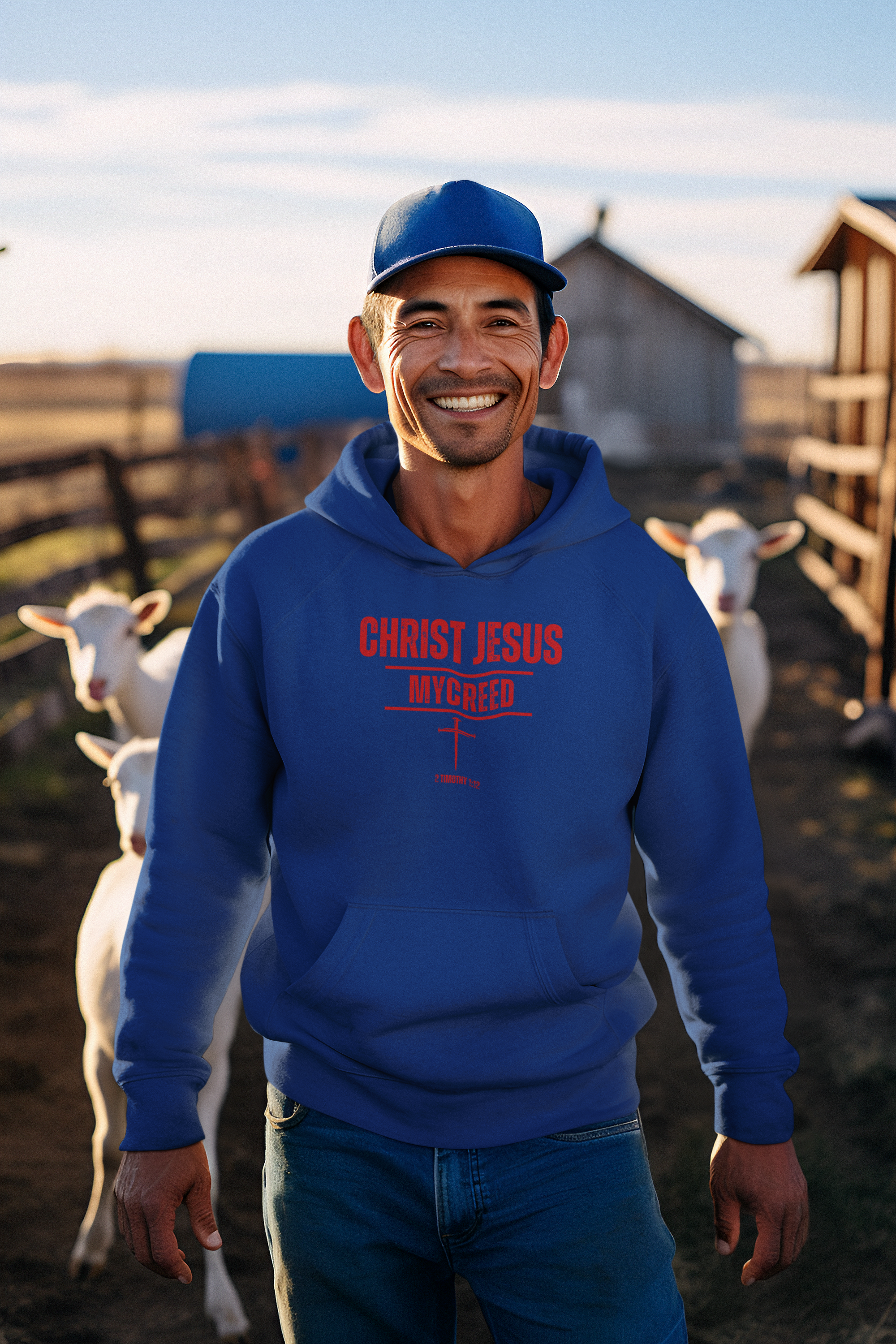 CHRIST JESUS MYCREED Mens Hoodie – Santa Barbara by Next Level Apparel®