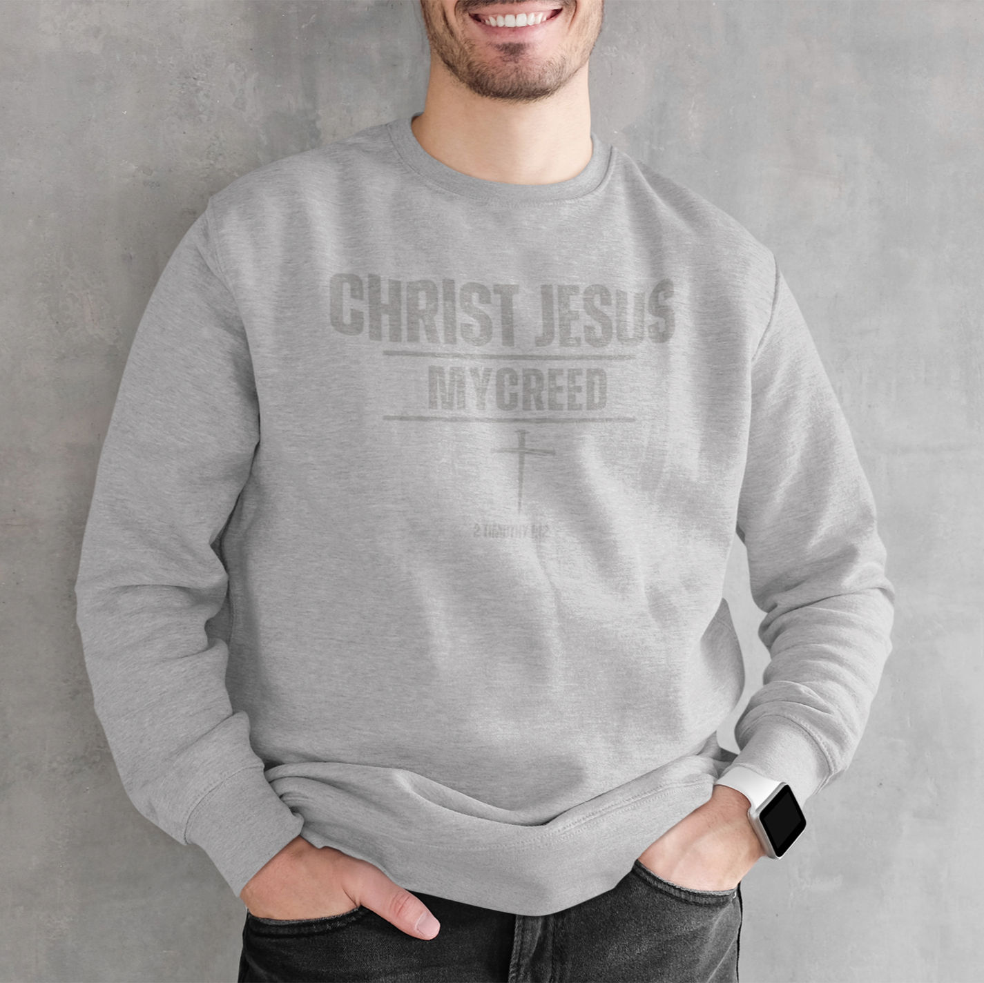 CHRIST JESUS MYCREED Stanley/Stella SXU029 Organic Cotton Sweatshirt BY MyCreed – 2 Timothy 1:12