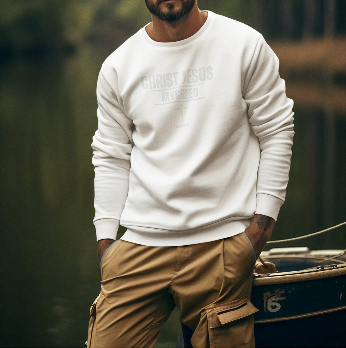 CHRIST JESUS MYCREED Stanley/Stella SXU029 Organic Cotton Sweatshirt BY MyCreed – 2 Timothy 1:12