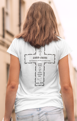 Christian Women’s V-Neck Tee Colossians 3:17 scripture design