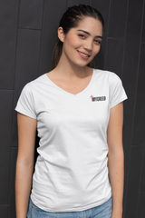 Christian Women’s V-Neck Tee Colossians 3:17 scripture design