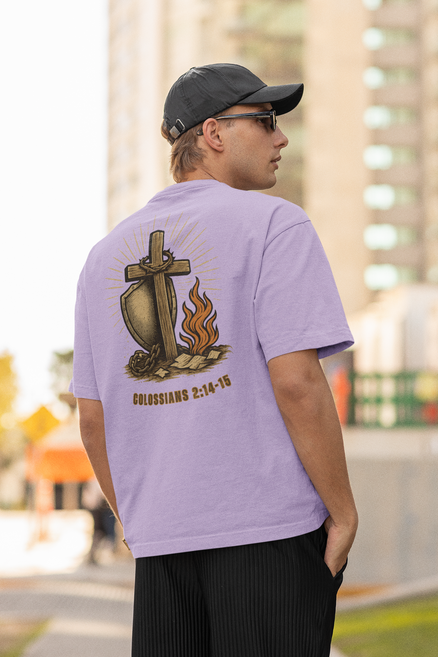 The Calvary Triumph Comfort Colors® Unisex Tee By MyCreed (Back Print) | Colossians 2:14-15