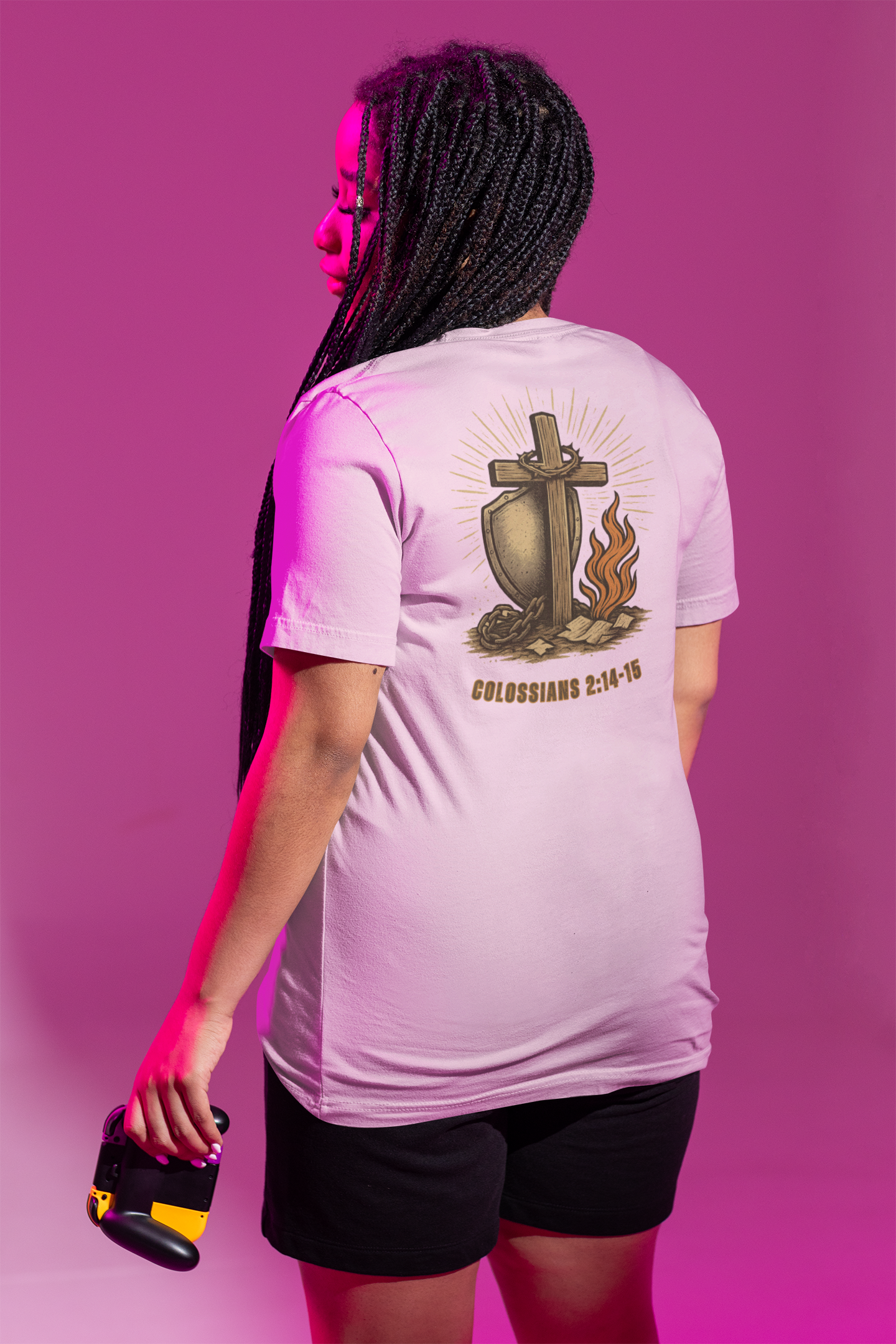 The Calvary Triumph Comfort Colors® Unisex Tee By MyCreed (Back Print) | Colossians 2:14-15