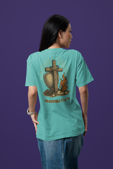 The Calvary Triumph Comfort Colors® Unisex Tee By MyCreed (Back Print) | Colossians 2:14-15