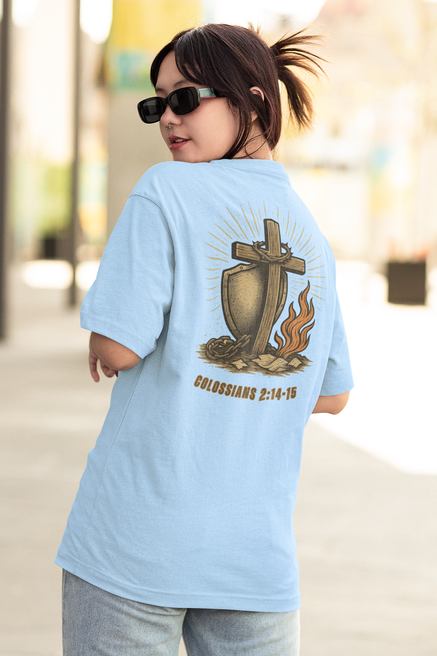 The Calvary Triumph Comfort Colors® Unisex Tee By MyCreed (Back Print) | Colossians 2:14-15