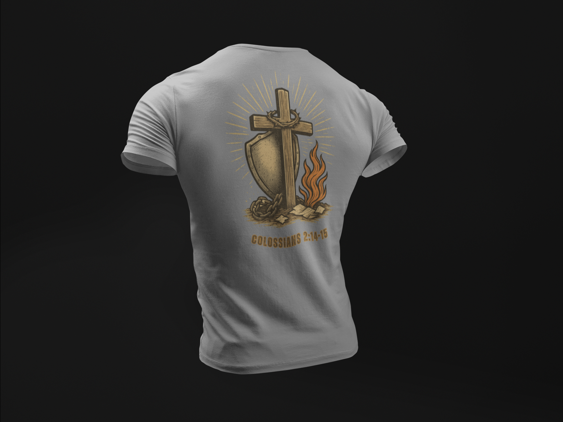 The Calvary Triumph Comfort Colors® Unisex Tee By MyCreed (Back Print) | Colossians 2:14-15