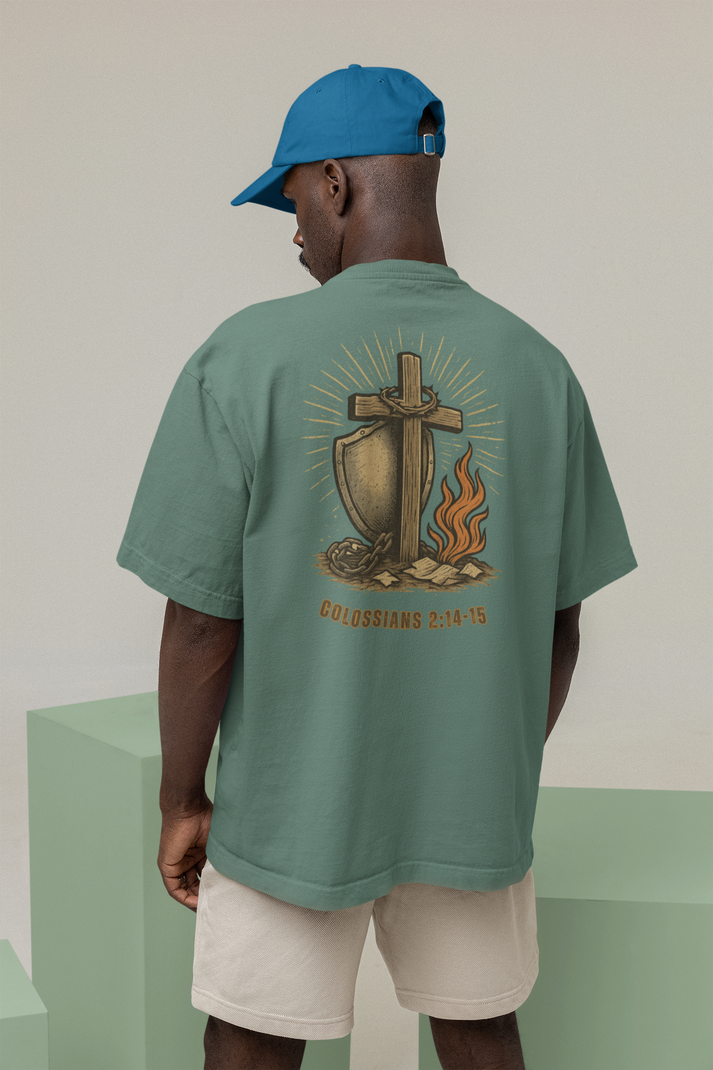 The Calvary Triumph Comfort Colors® Unisex Tee By MyCreed (Back Print) | Colossians 2:14-15