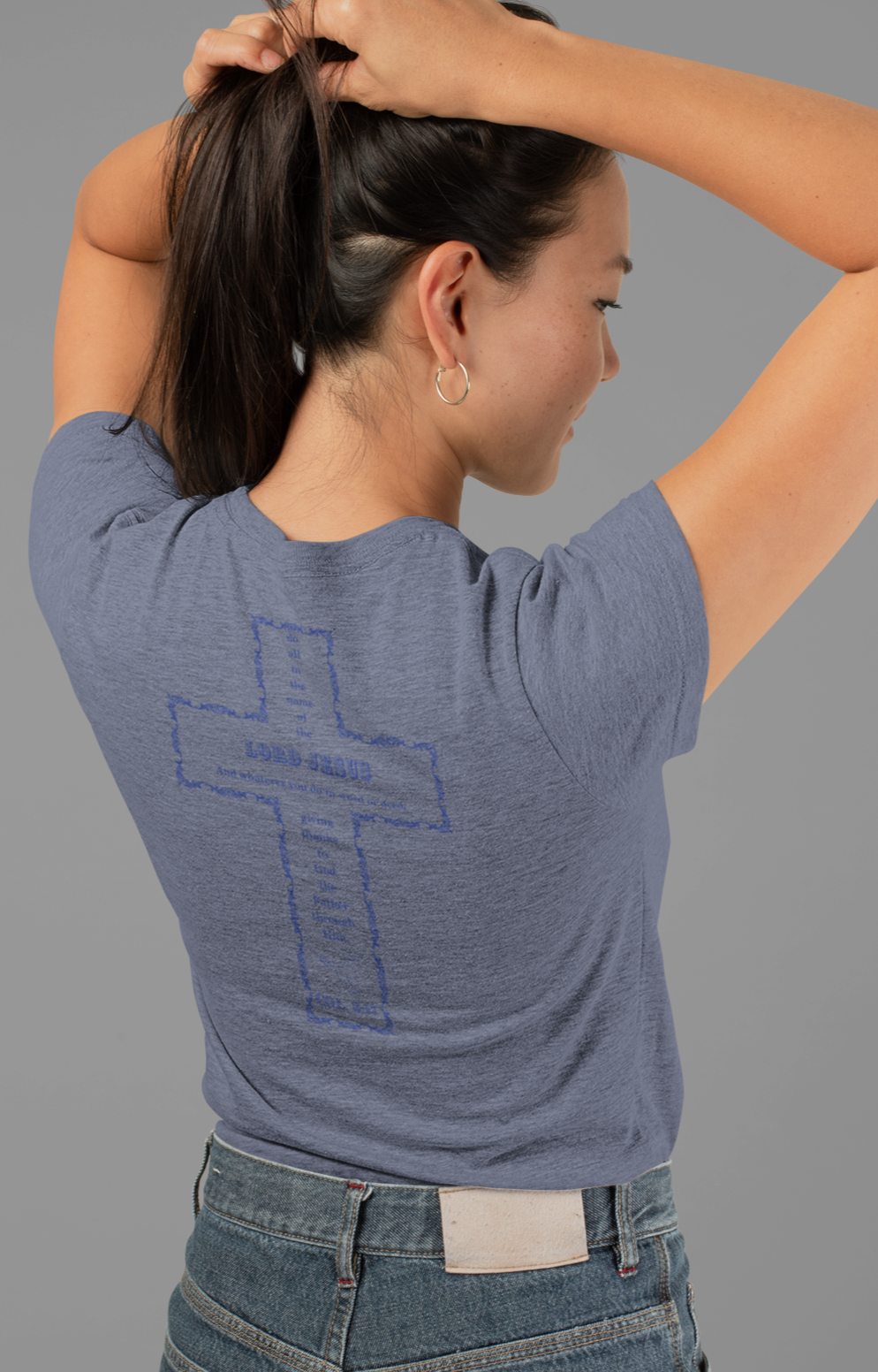 Christian Women’s V-Neck Tee Colossians 3:17 scripture design