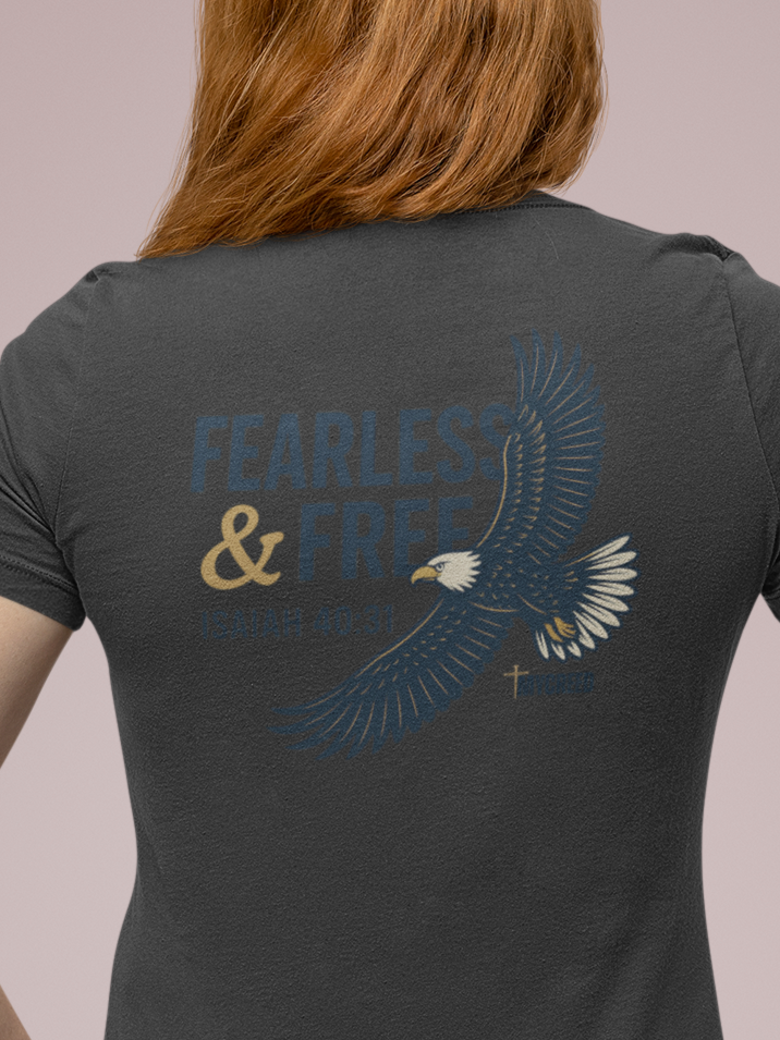 Fearless & Free Bella+Canvas® Slim Fit Women’s Christian Tee by MyCreed | Joshua 1:9