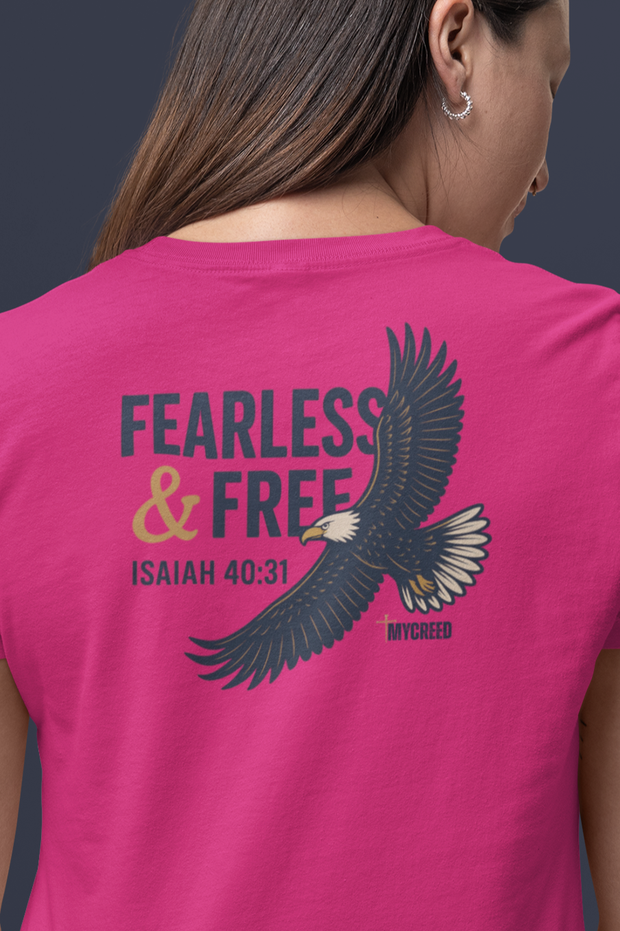 Fearless & Free Bella+Canvas® Slim Fit Women’s Christian Tee by MyCreed | Joshua 1:9
