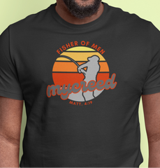 Fisher of Men Christian T-Shirt – Vintage Sunset Front Print | Next Level® 3600SW Soft Wash by MyCreed