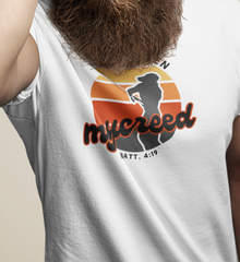 Fisher of Men Christian T-Shirt – Vintage Sunset Front Print | Next Level® 3600SW Soft Wash by MyCreed