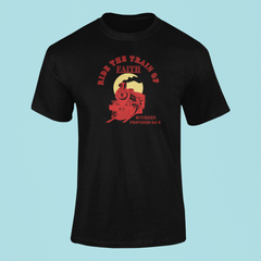 RIDE THE FAITH TRAIN Christian T-Shirt – Romans 10:17 | Bella+Canvas® 3001 by MYCREED