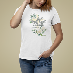 God’s Holy Spirit Indwells Women’s Christian T-Shirt – Bella+Canvas 6400 –  – MyCreed