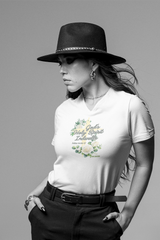 God's Holy Spirit Indwells District® Women’s V-Neck Tee by MyCreed | John 14:16-17