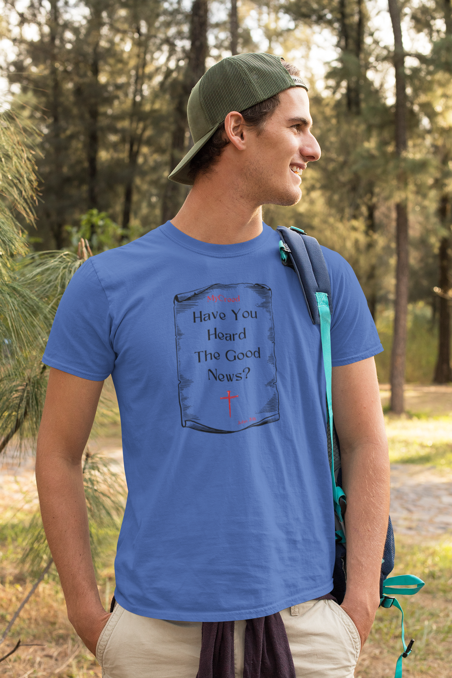 The Good News 3:16 Christian T-Shirt – Comfort Colors® Garment-Dyed Tee | MyCreed