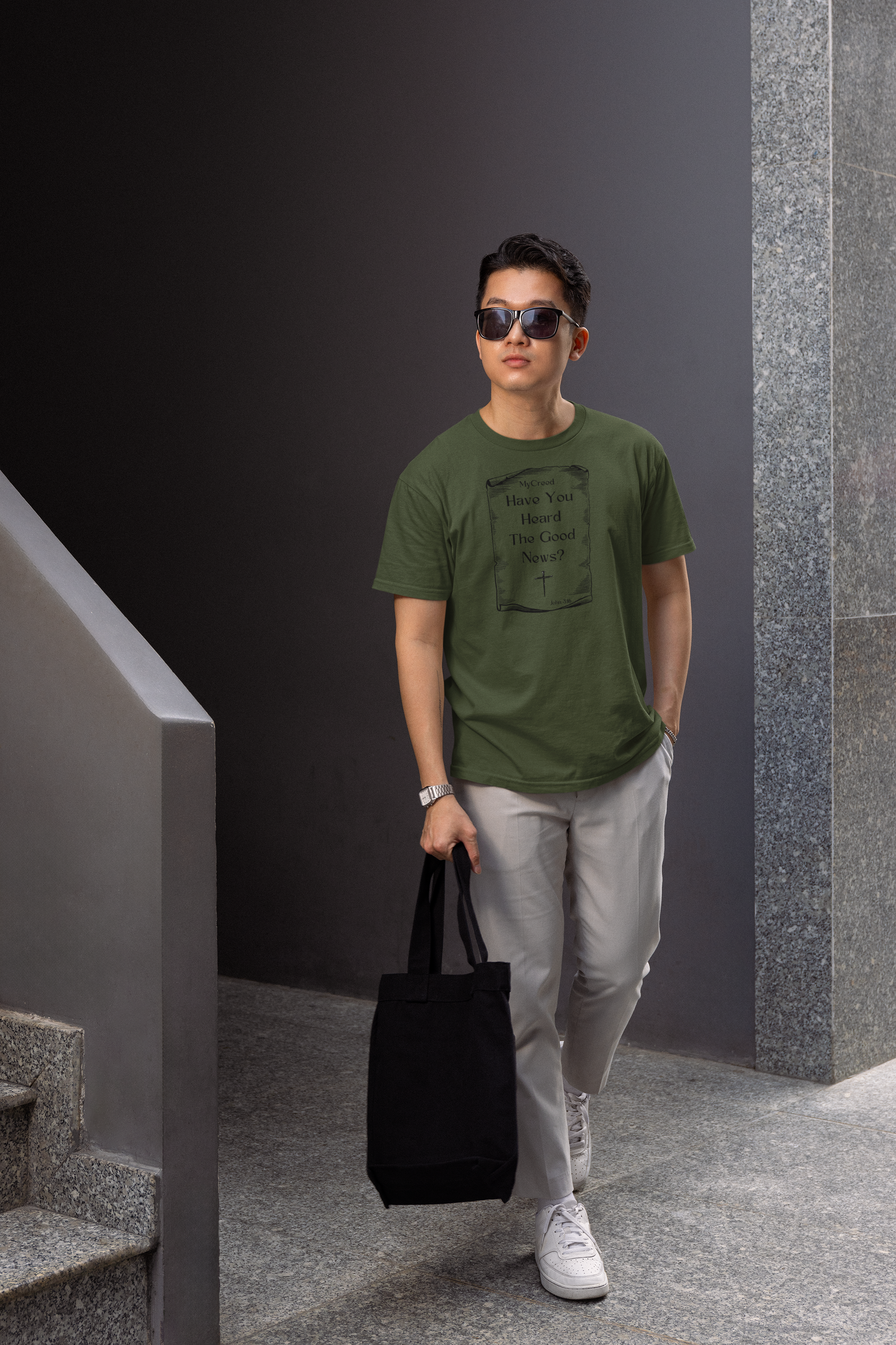 The Good News 3:16 Christian T-Shirt – Comfort Colors® Garment-Dyed Tee | MyCreed