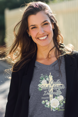 God's Holy Spirit Indwells District® Women’s V-Neck Tee by MyCreed | John 14:16-17