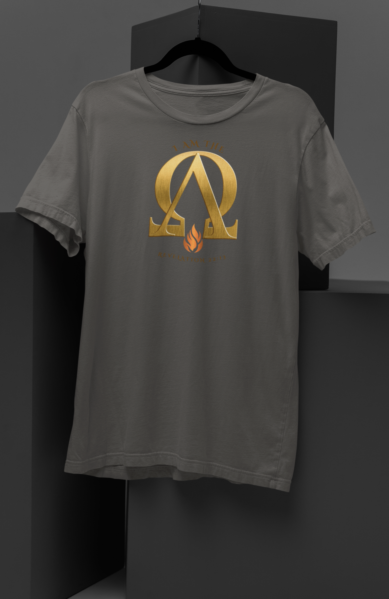 Alpha & Omega (Revelation 22:13) Christian unisex t-shirt by MyCreed — front print on Bella+Canvas 3001