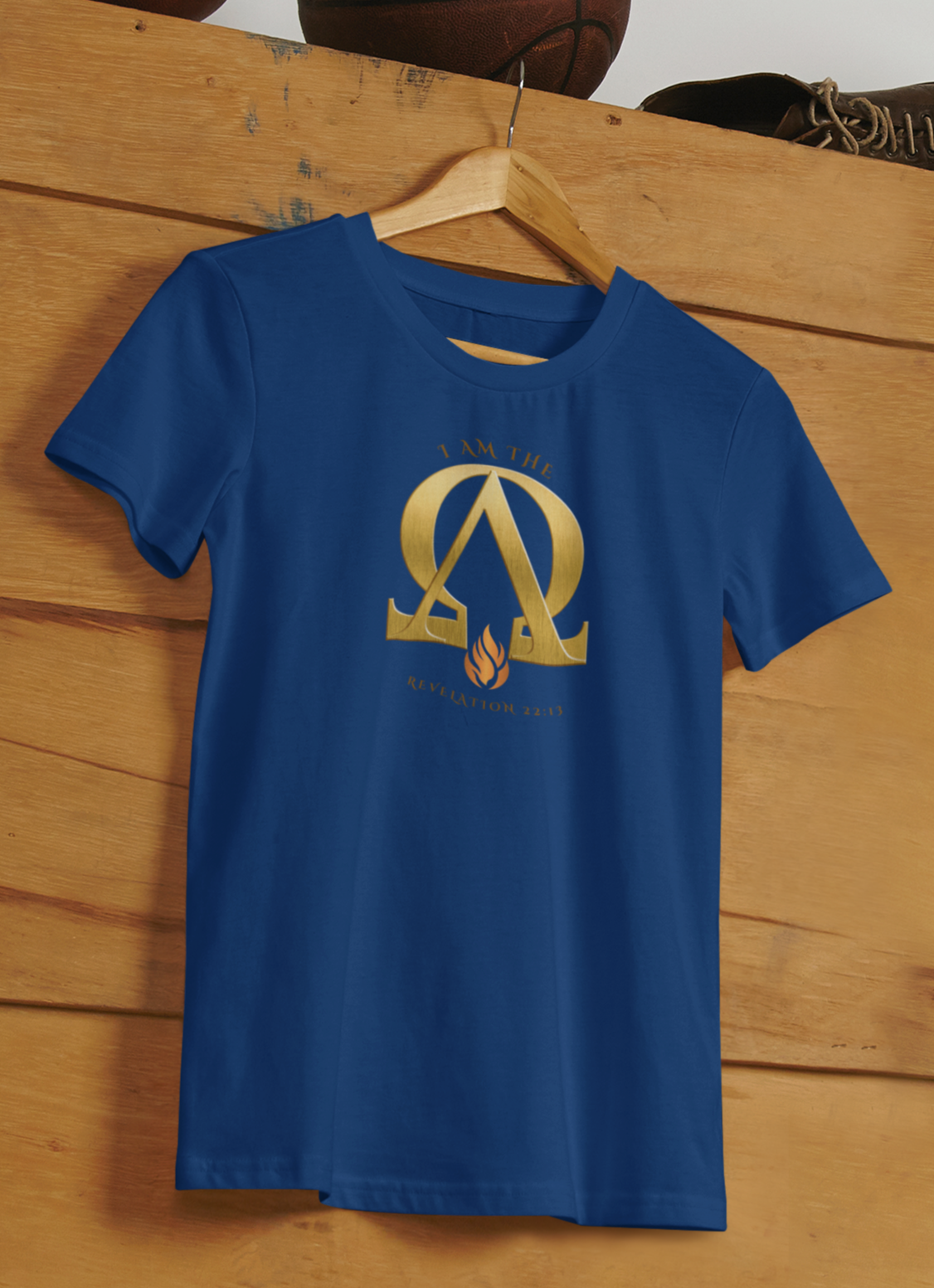 Alpha & Omega (Revelation 22:13) Christian unisex t-shirt by MyCreed — front print on Bella+Canvas 3001