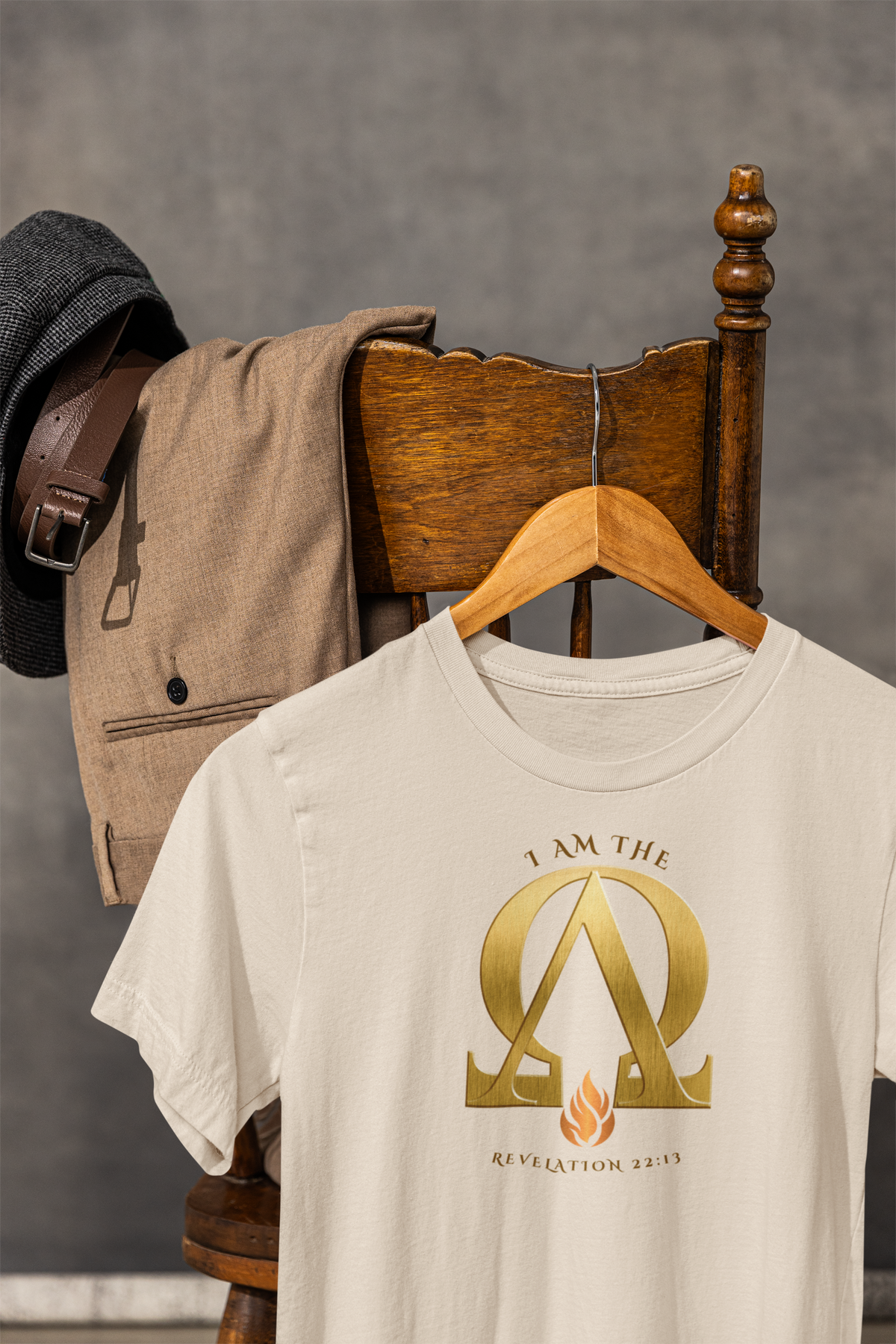 Alpha & Omega (Revelation 22:13) Christian unisex t-shirt by MyCreed — front print on Bella+Canvas 3001