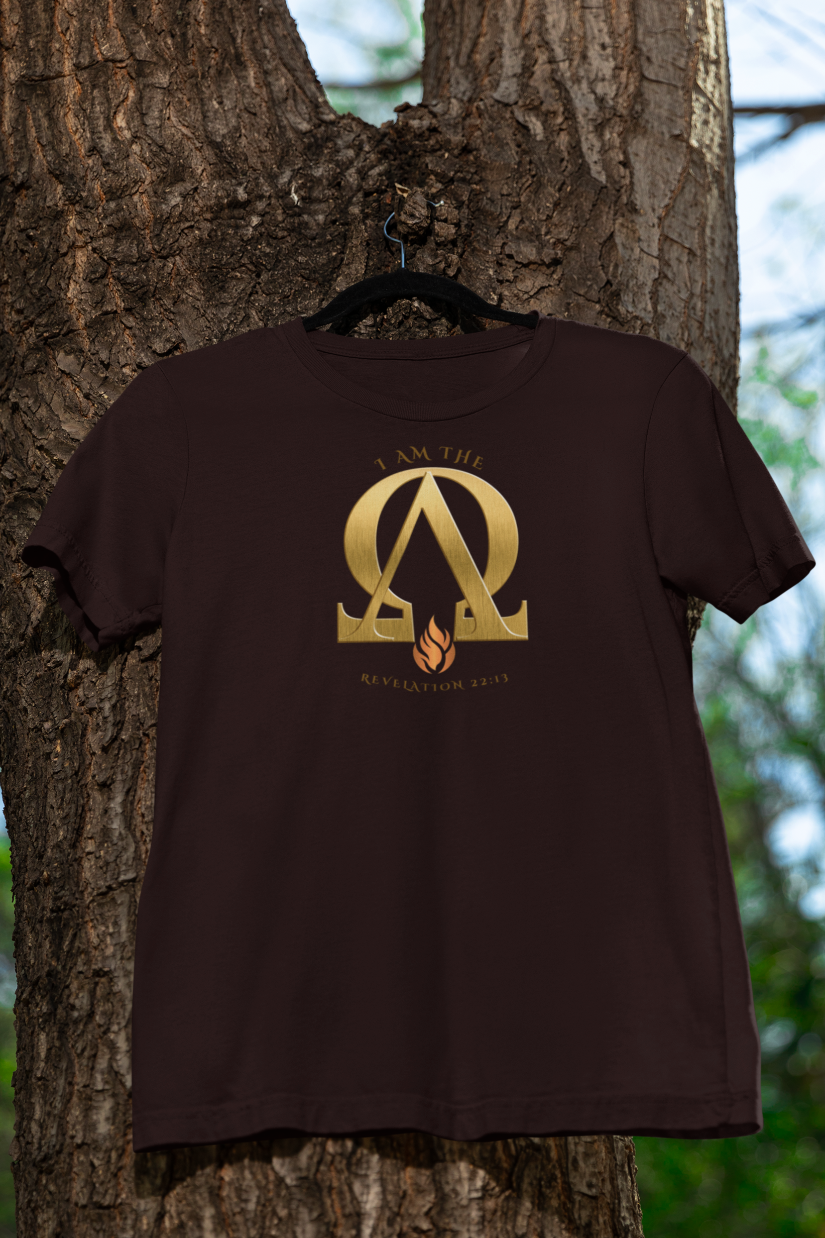 Alpha & Omega (Revelation 22:13) Christian unisex t-shirt by MyCreed — front print on Bella+Canvas 3001