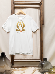Alpha & Omega (Revelation 22:13) Christian unisex t-shirt by MyCreed — front print on Bella+Canvas 3001