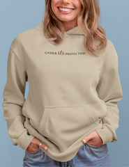 Minimalist Christian hoodie featuring Psalm 121:7–8 verse print.