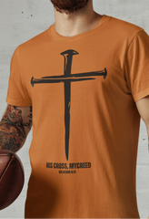 HIS CROSS MYCREED Men’s Christian T-Shirt – Galatians 6:14 | Bella+Canvas® Tee