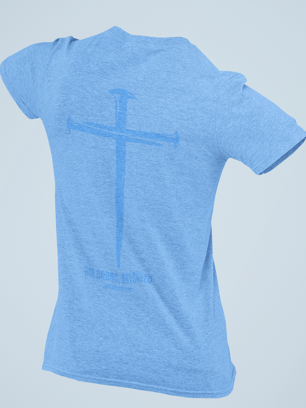 HIS CROSS – Subtle – Men’s Christian T-Shirt (Back Print) – Galatians 6:14 | MyCreed Next Level® 6210