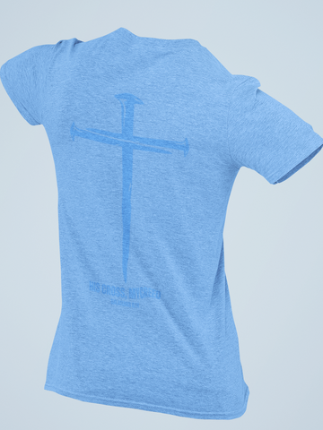 HIS CROSS – Subtle – Men’s Christian T-Shirt (Back Print) – Galatians 6:14 | MyCreed Next Level® 6210