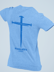 HIS CROSS Next Level® Men’s Christian T-Shirt by MyCreed (Bold Back Print) – Galatians 6:14