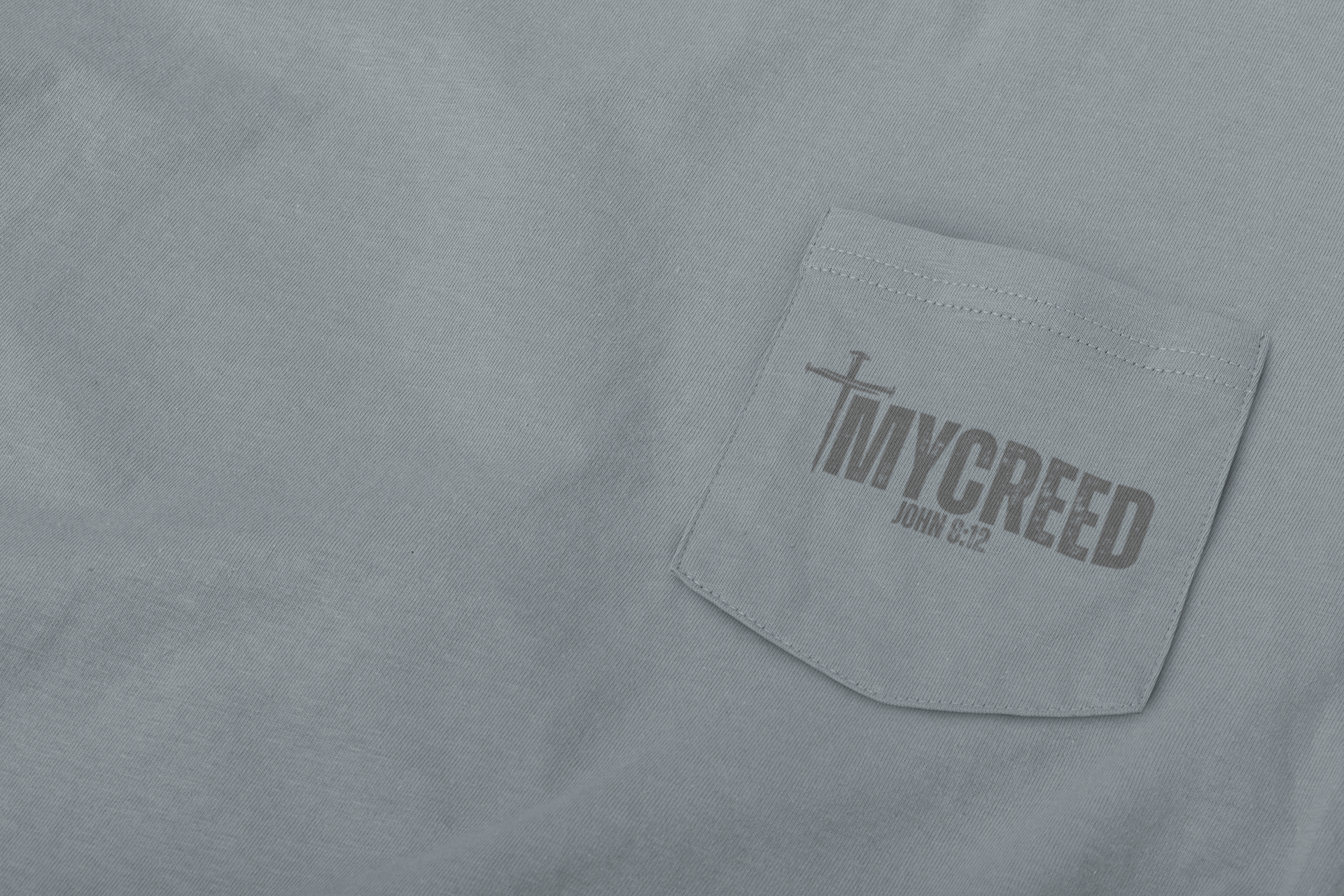 Christian long sleeve shirt featuring creed-style typography design by MyCreed.
