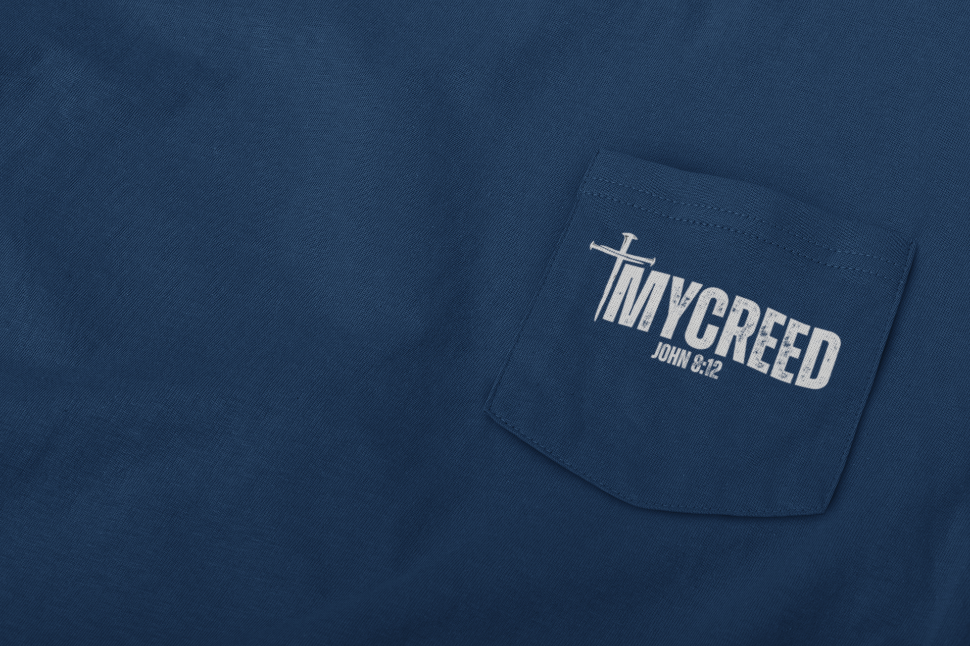Premium Comfort Colors long sleeve with subtle faith-based back print design.
