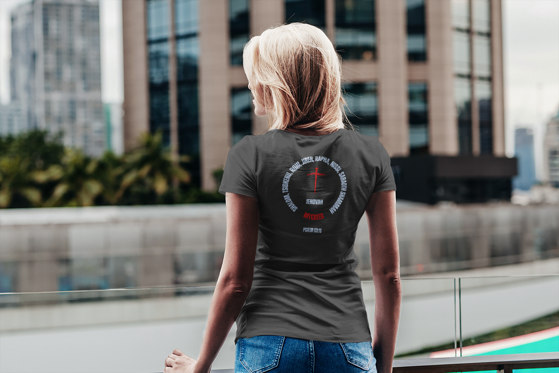 JEHOVAH NAMES Psalm 83:18 Christian Slim Fit Womens T-shirt by MyCreed