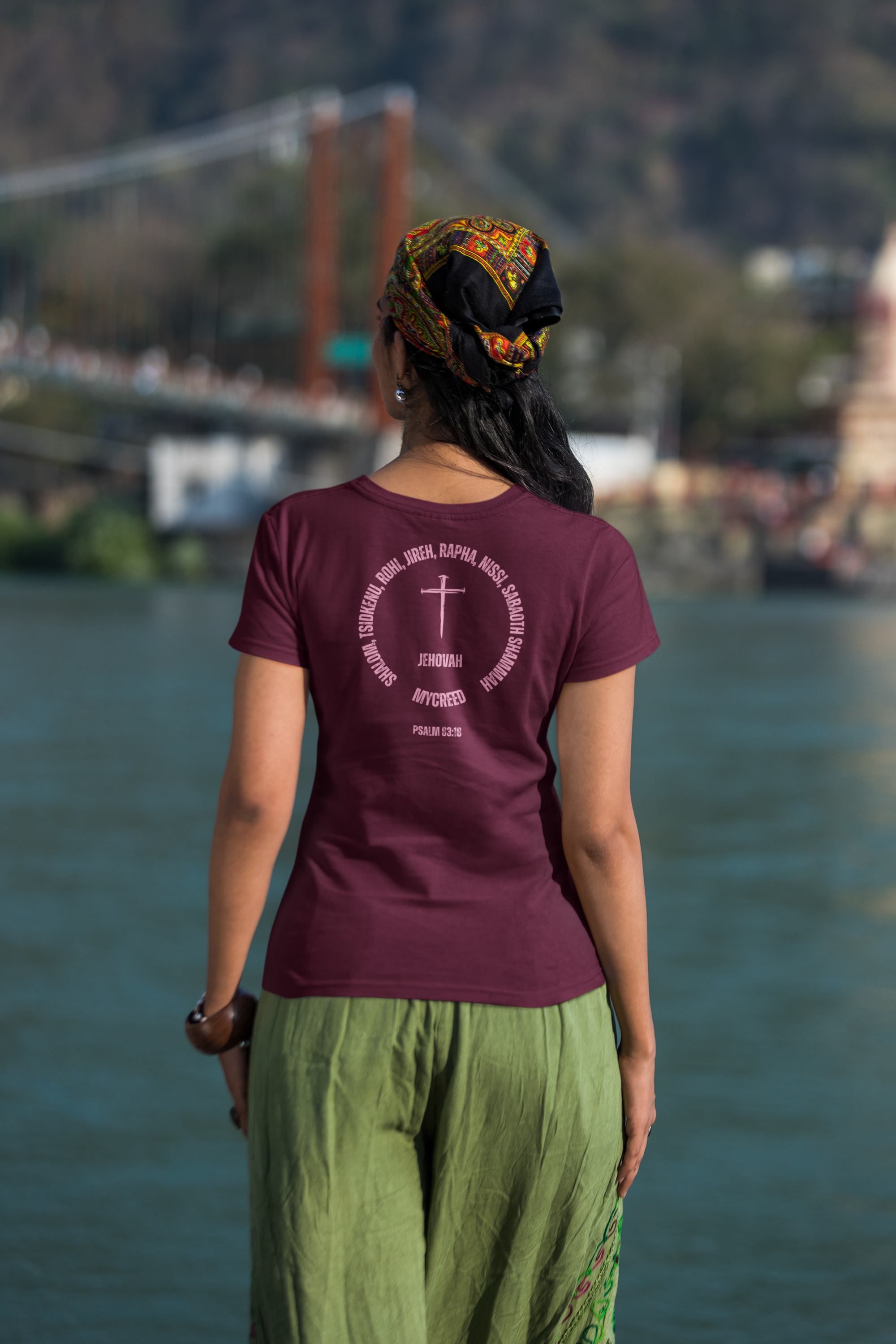 JEHOVAH NAMES Psalm 83:18 Christian Slim Fit Womens T-shirt by MyCreed